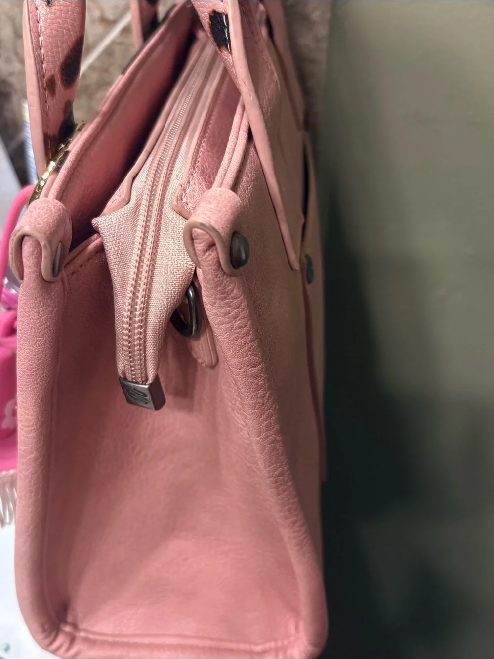 Wrangler Pink Cowprint Kids Tote with Boot Charm